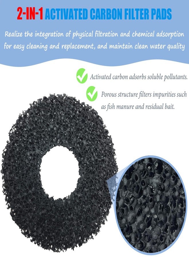 SHIGATSU 20 Pack Replacement Aquarium Maintenance Kit for Biorb Filter, Aquarium Sponge Foam and Carbon Rings Set - Image 2
